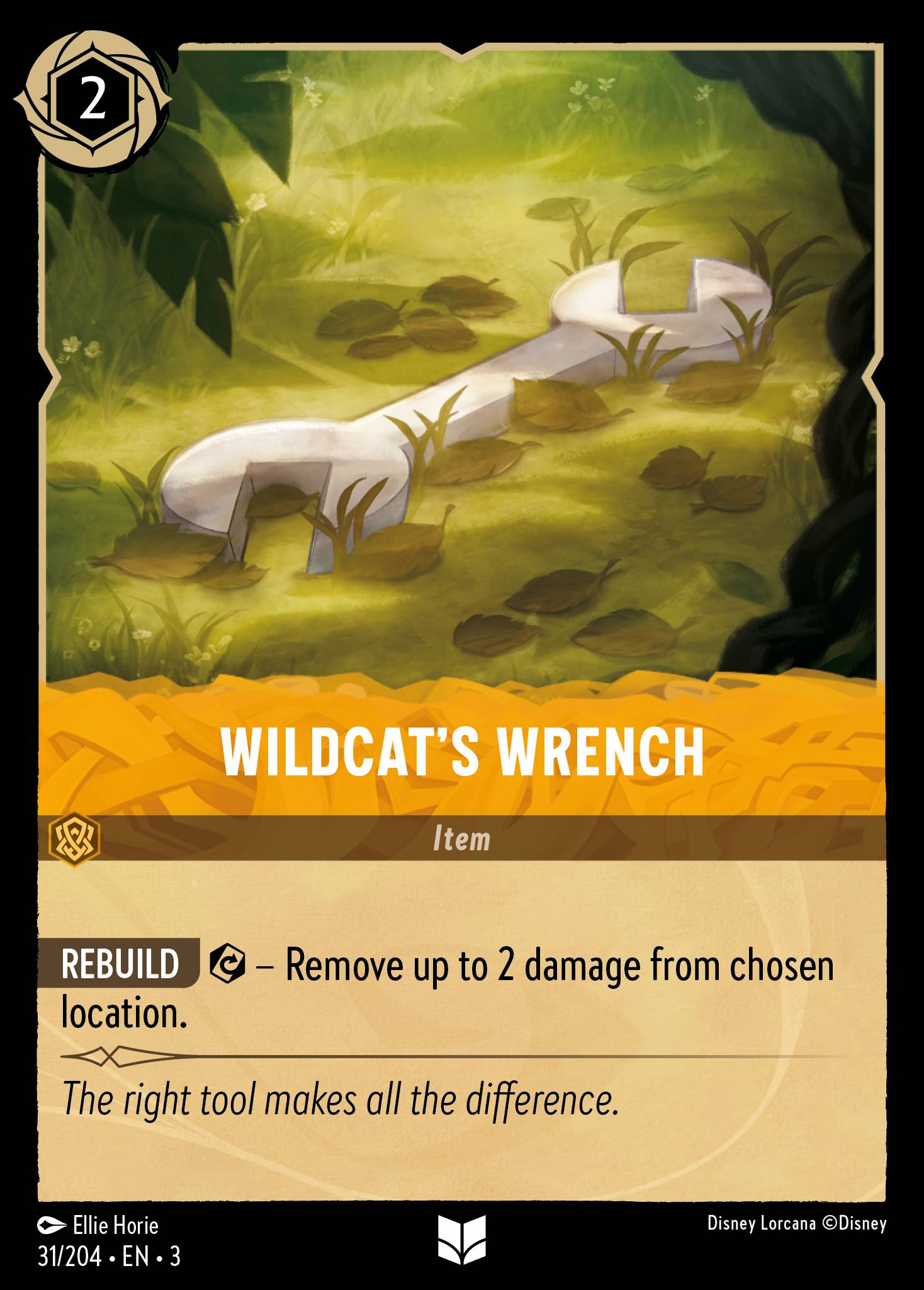 Disney Lorcana Into the Inklands card #31 - Wildcat's Wrench (Cold Foil)
