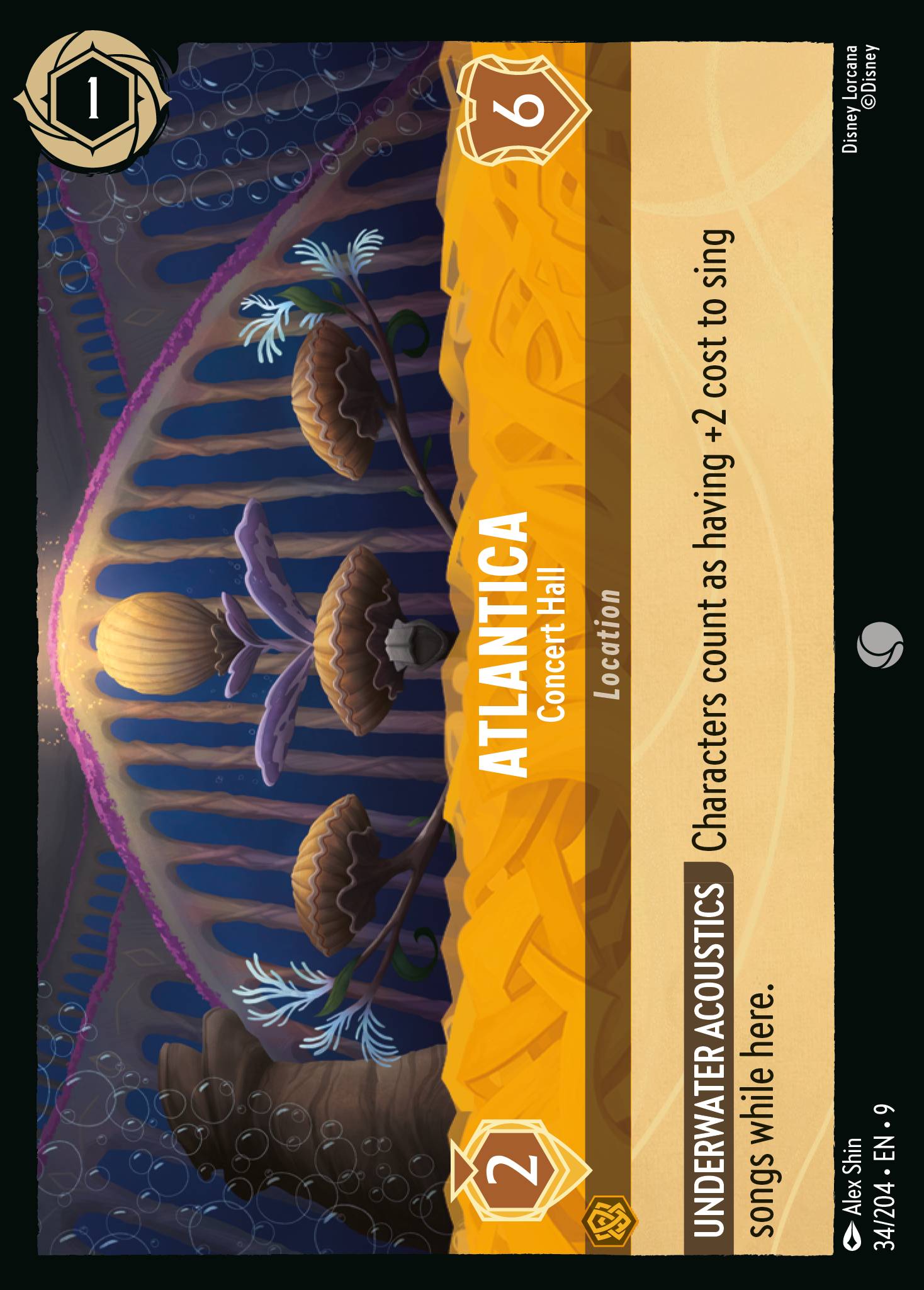 Disney Lorcana Fabled card #34 - Atlantica - Concert Hall (Non-Foil)