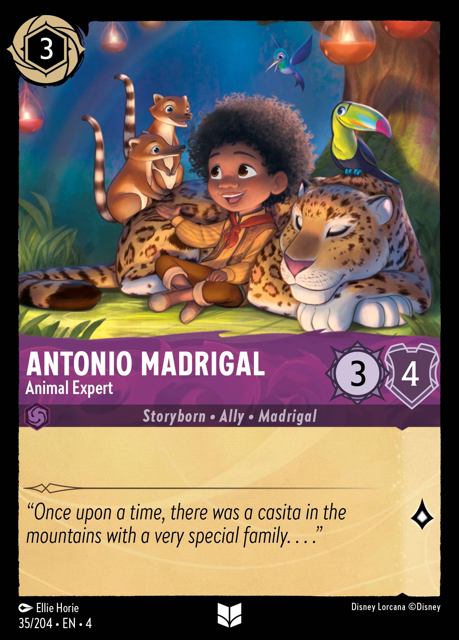 Disney Lorcana Ursula's Return card #35 - Antonio Madrigal - Animal Expert (Cold Foil)