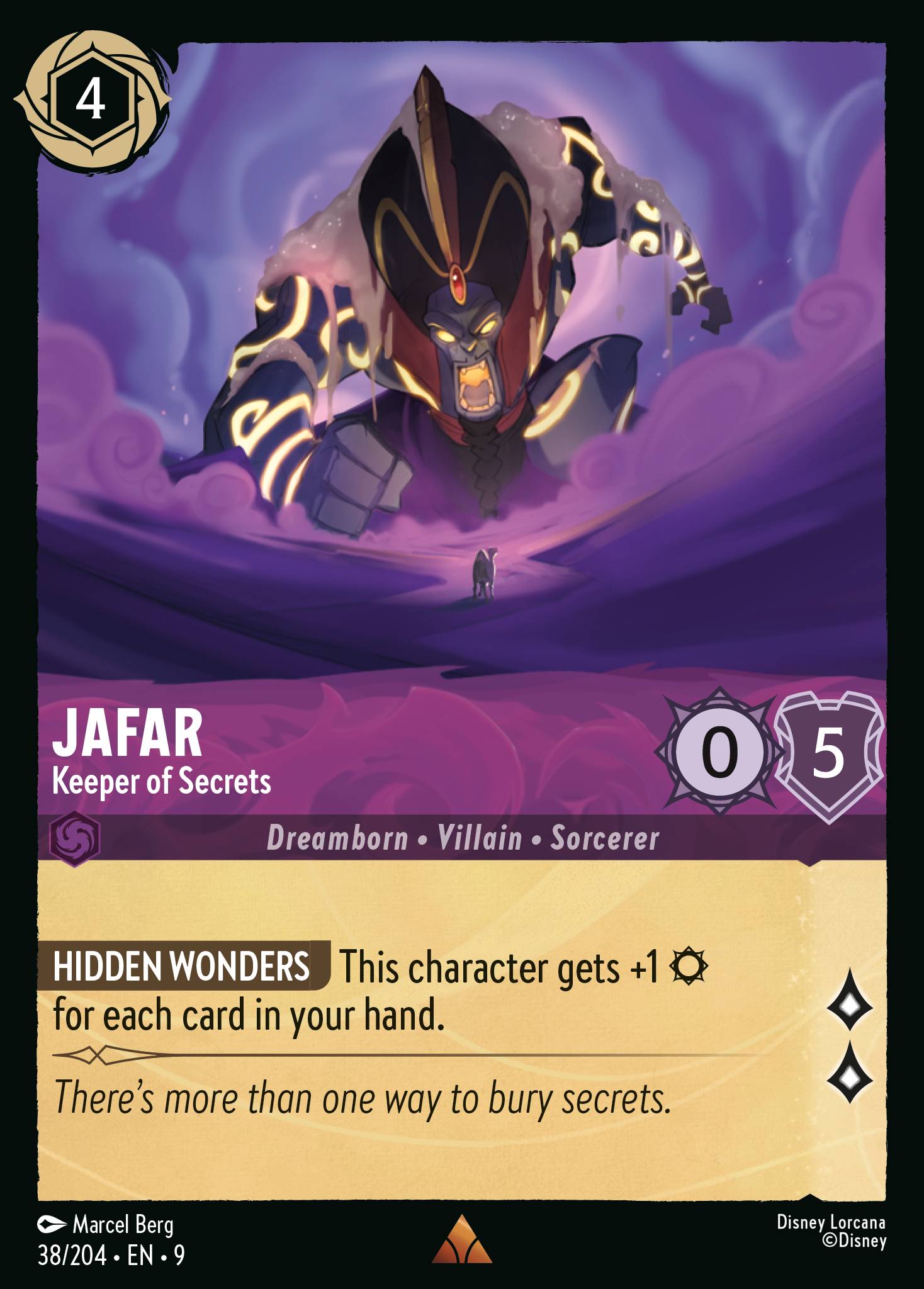 Disney Lorcana Fabled card #38 - Jafar - Keeper of Secrets (Non-Foil)