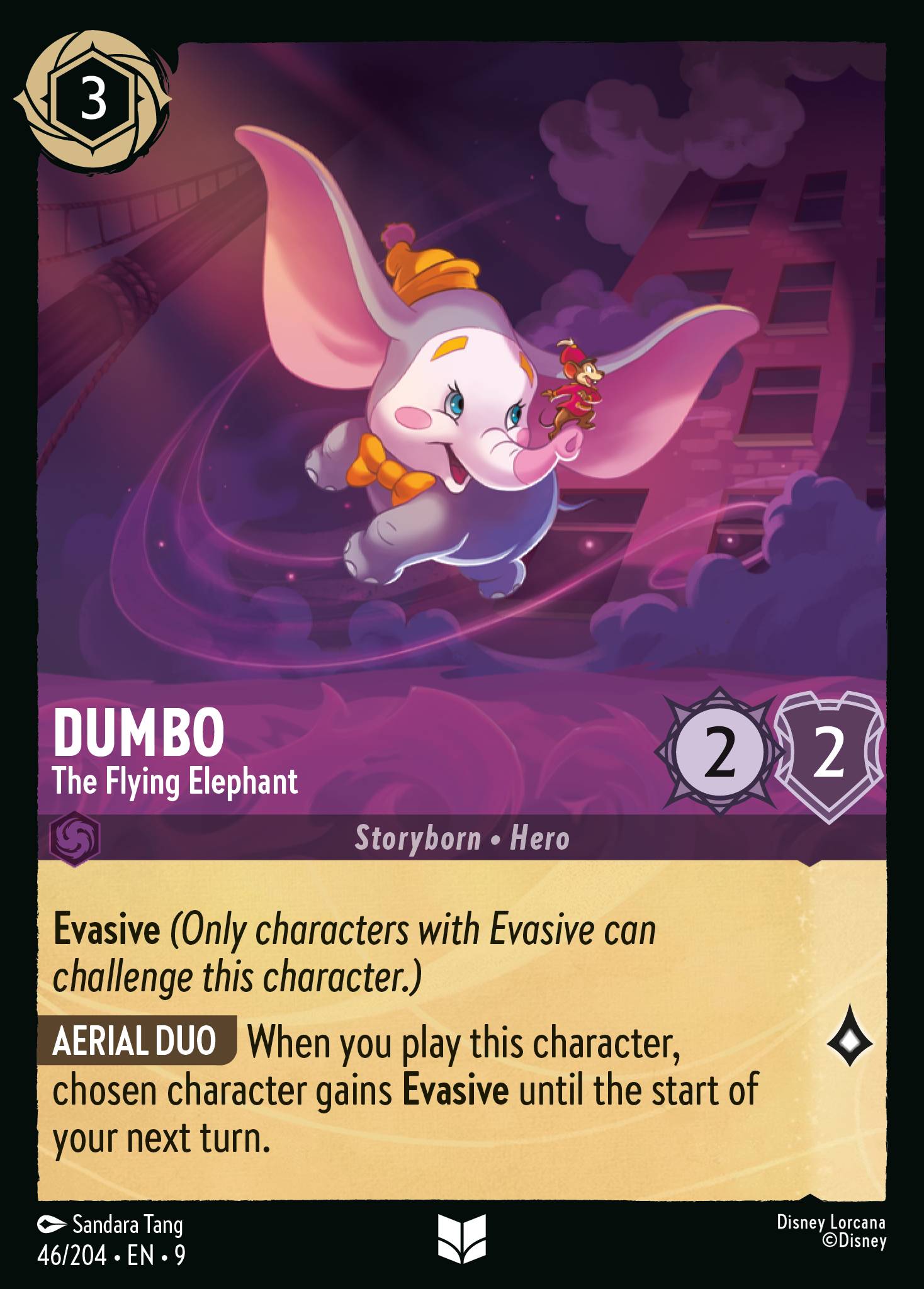 Disney Lorcana Fabled card #46 - Dumbo - The Flying Elephant (Non-Foil)
