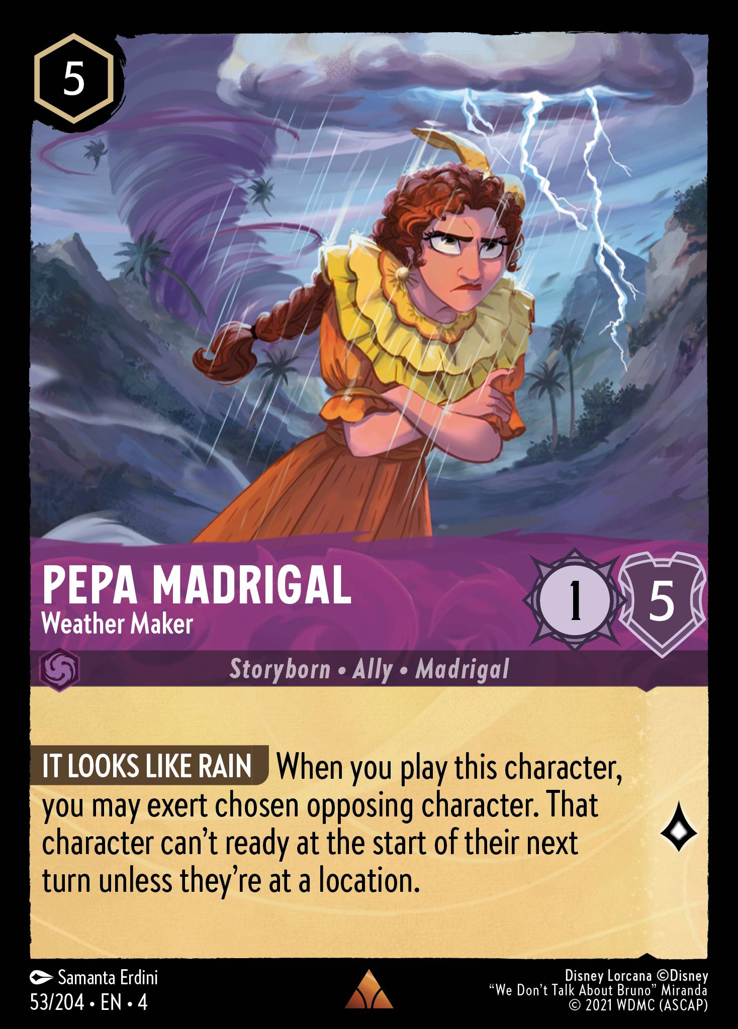 Disney Lorcana Ursula's Return card #53 - Pepa Madrigal - Weather Maker (Cold Foil)