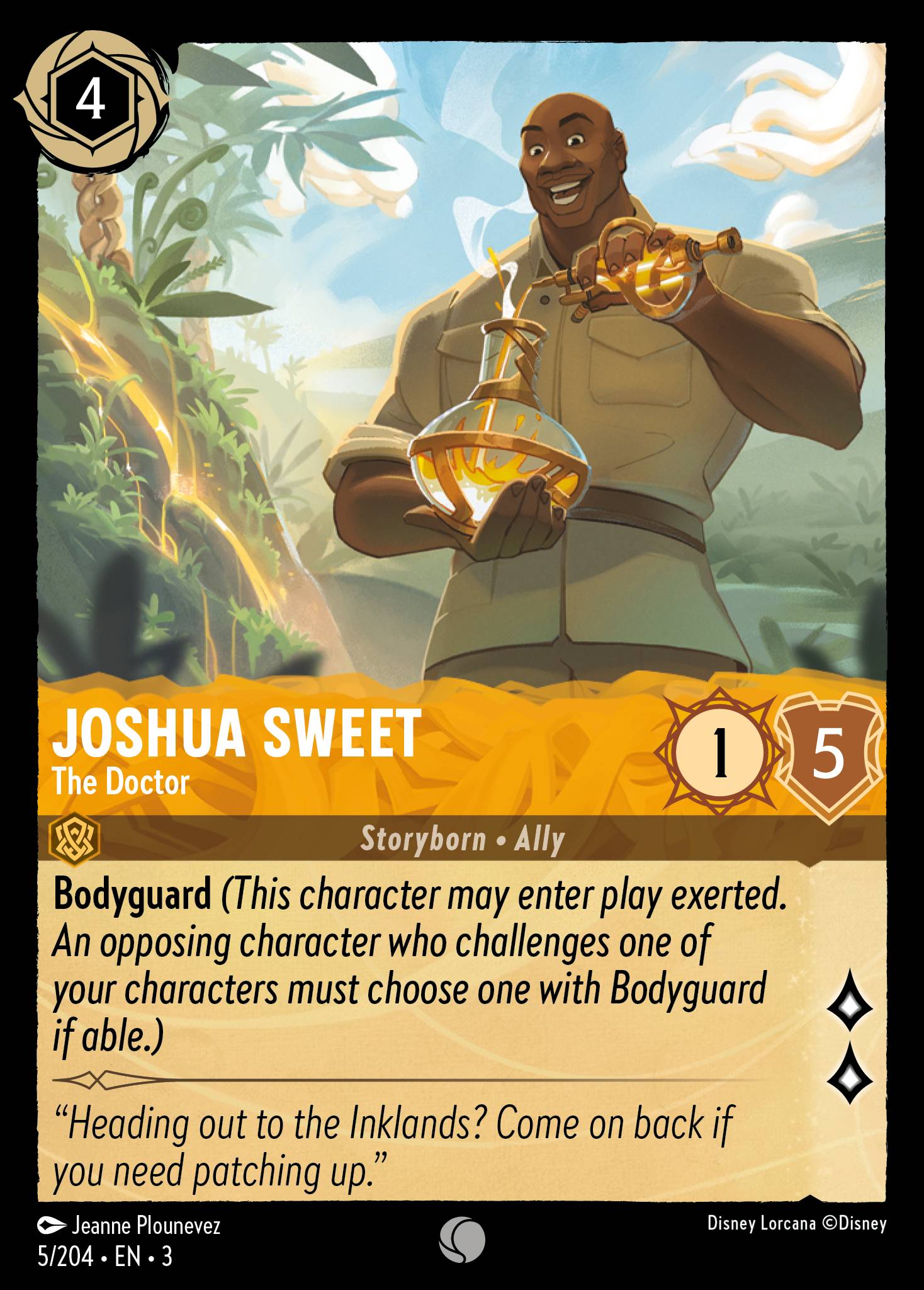 Disney Lorcana Into the Inklands card #5 - Joshua Sweet - The Doctor (Cold Foil)