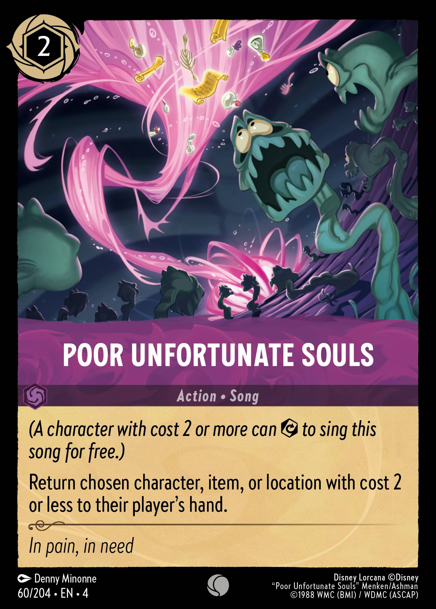 Disney Lorcana Ursula's Return card #60 - Poor Unfortunate Souls (Cold Foil)