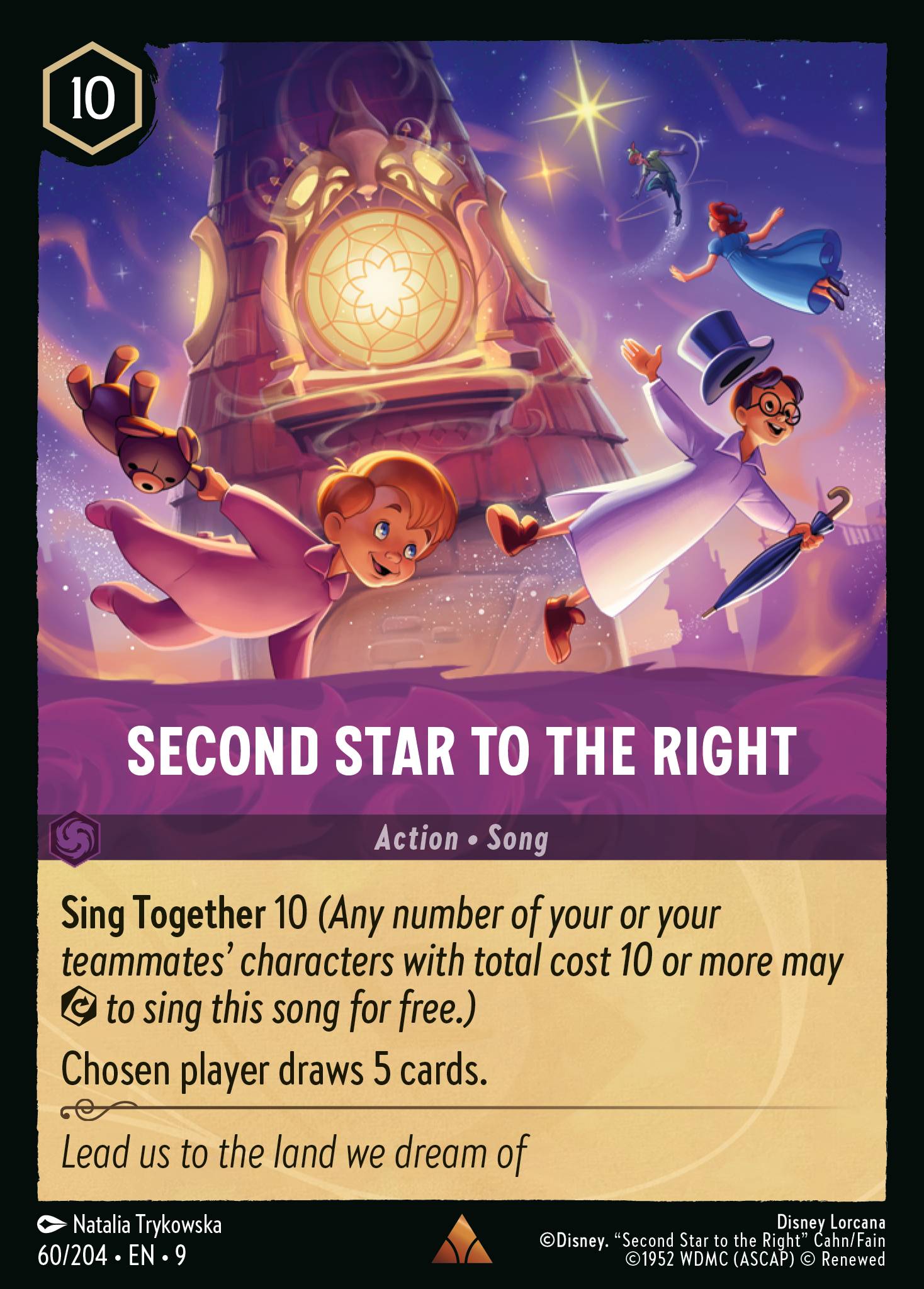 Disney Lorcana Fabled card #60 - Second Star to the Right (Non-Foil)
