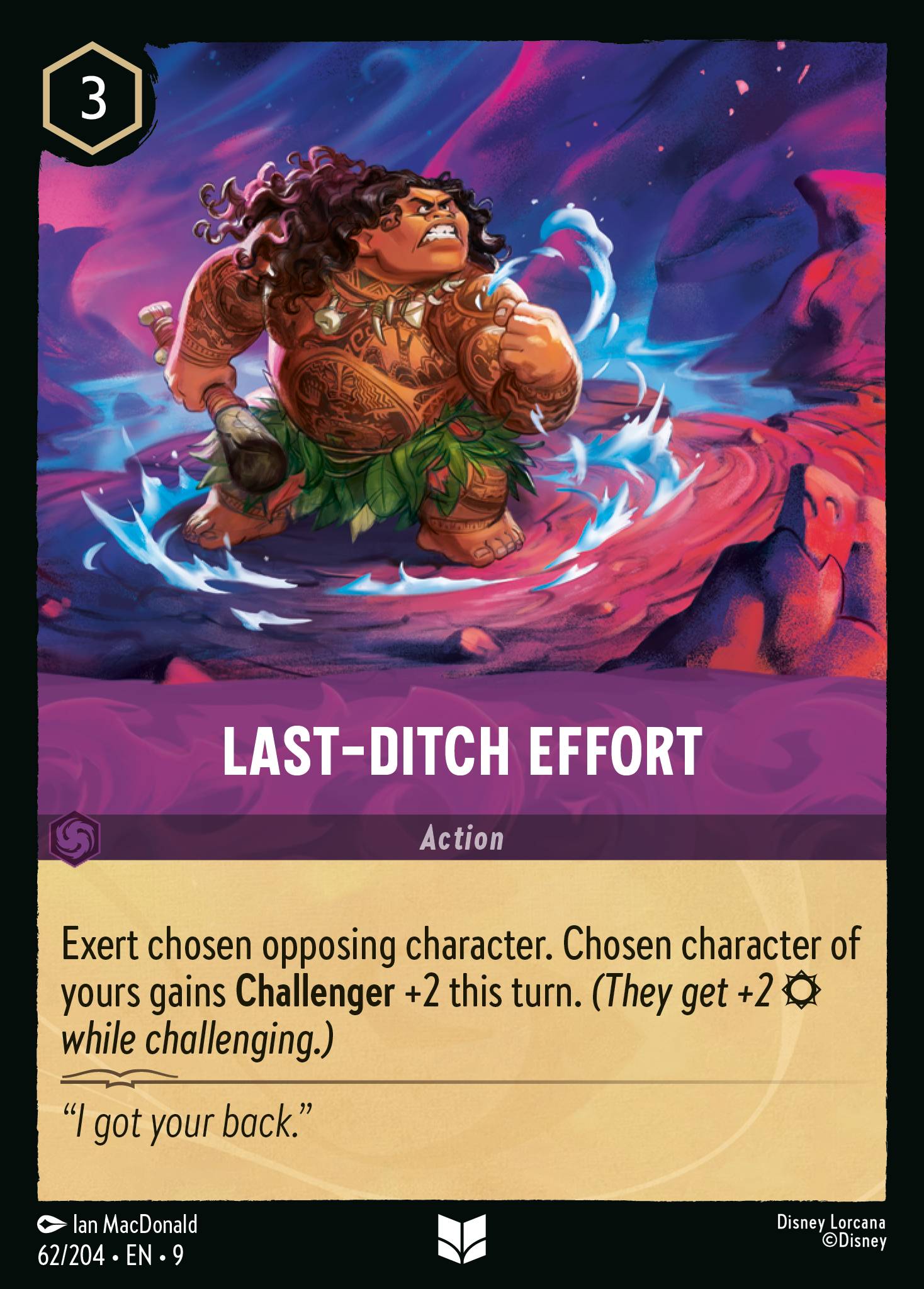 Disney Lorcana Fabled card #62 - Last-Ditch Effort (Non-Foil)