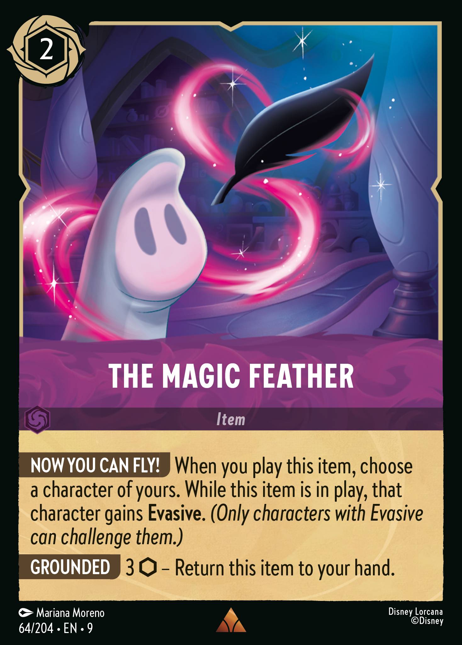 Disney Lorcana Fabled card #64 - The Magic Feather (Non-Foil)