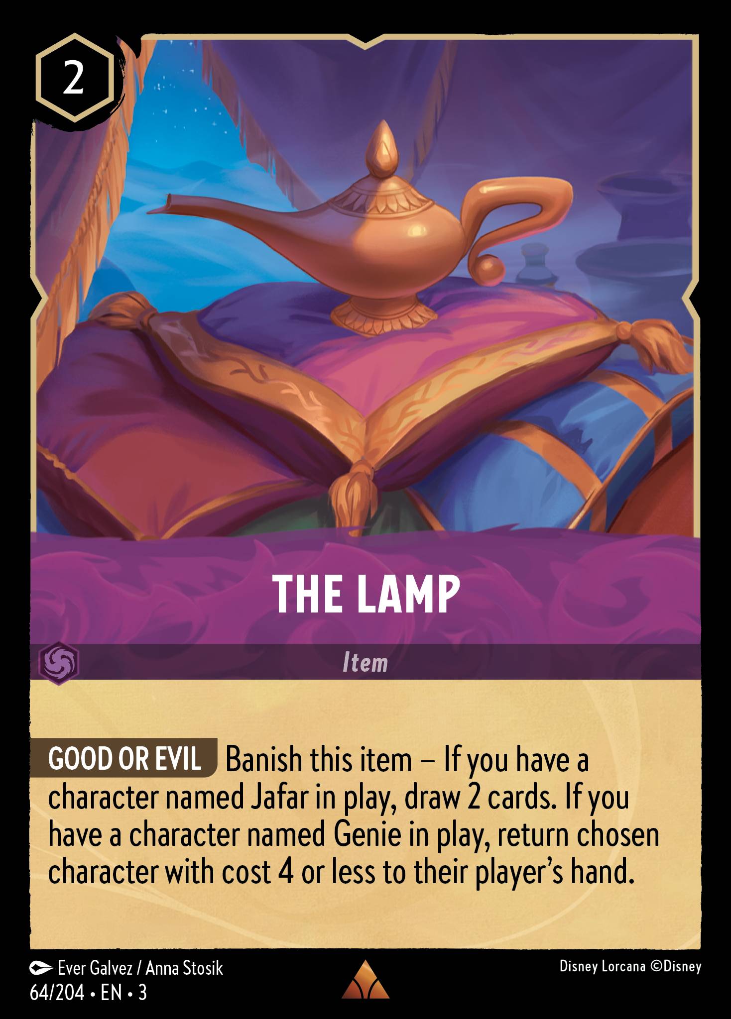 Disney Lorcana Into the Inklands card #64 - The Lamp (Cold Foil)