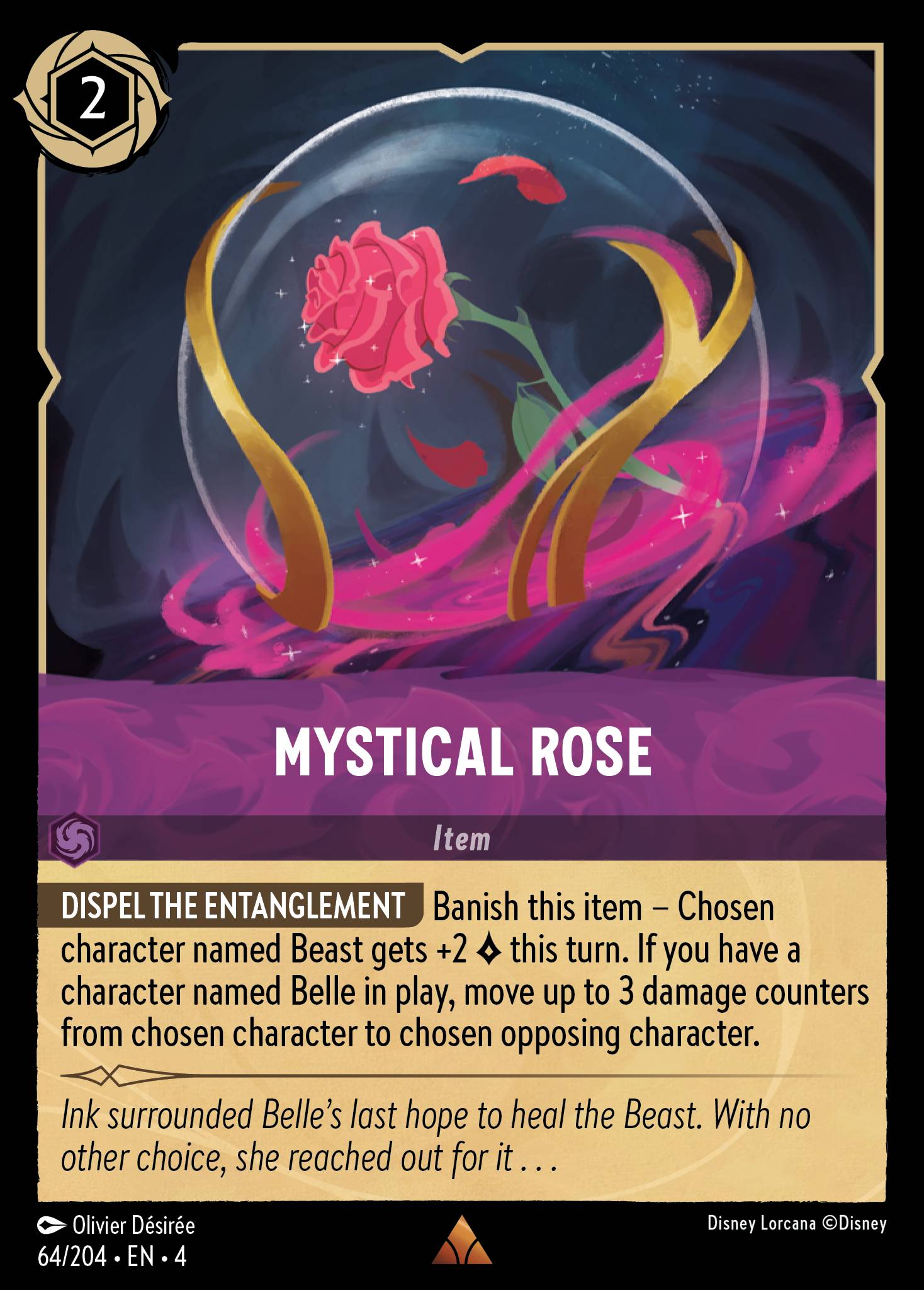 Disney Lorcana Ursula's Return card #64 - Mystical Rose (Cold Foil)