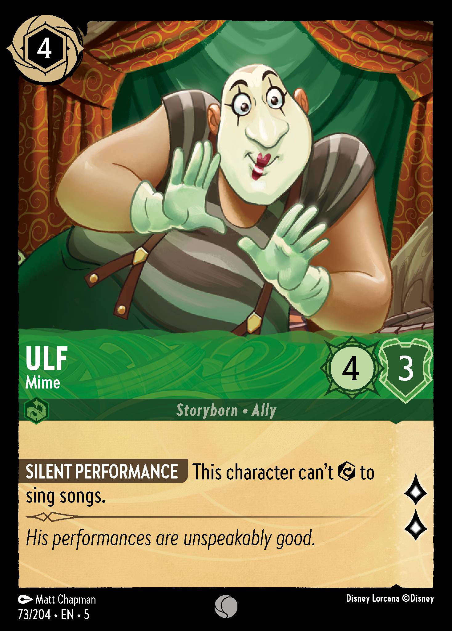 Disney Lorcana Shimmering Skies card #73 - Ulf - Mime (Cold Foil)