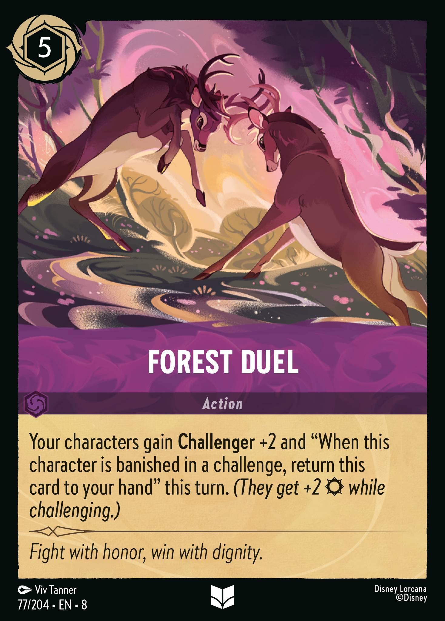 Disney Lorcana The Reign of Jafar card #77 - Forest Duel (Cold Foil)