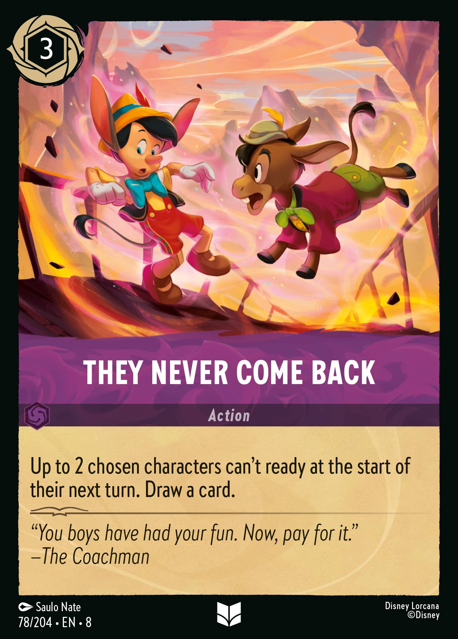 Disney Lorcana The Reign of Jafar card #78 - They Never Come Back (Cold Foil)