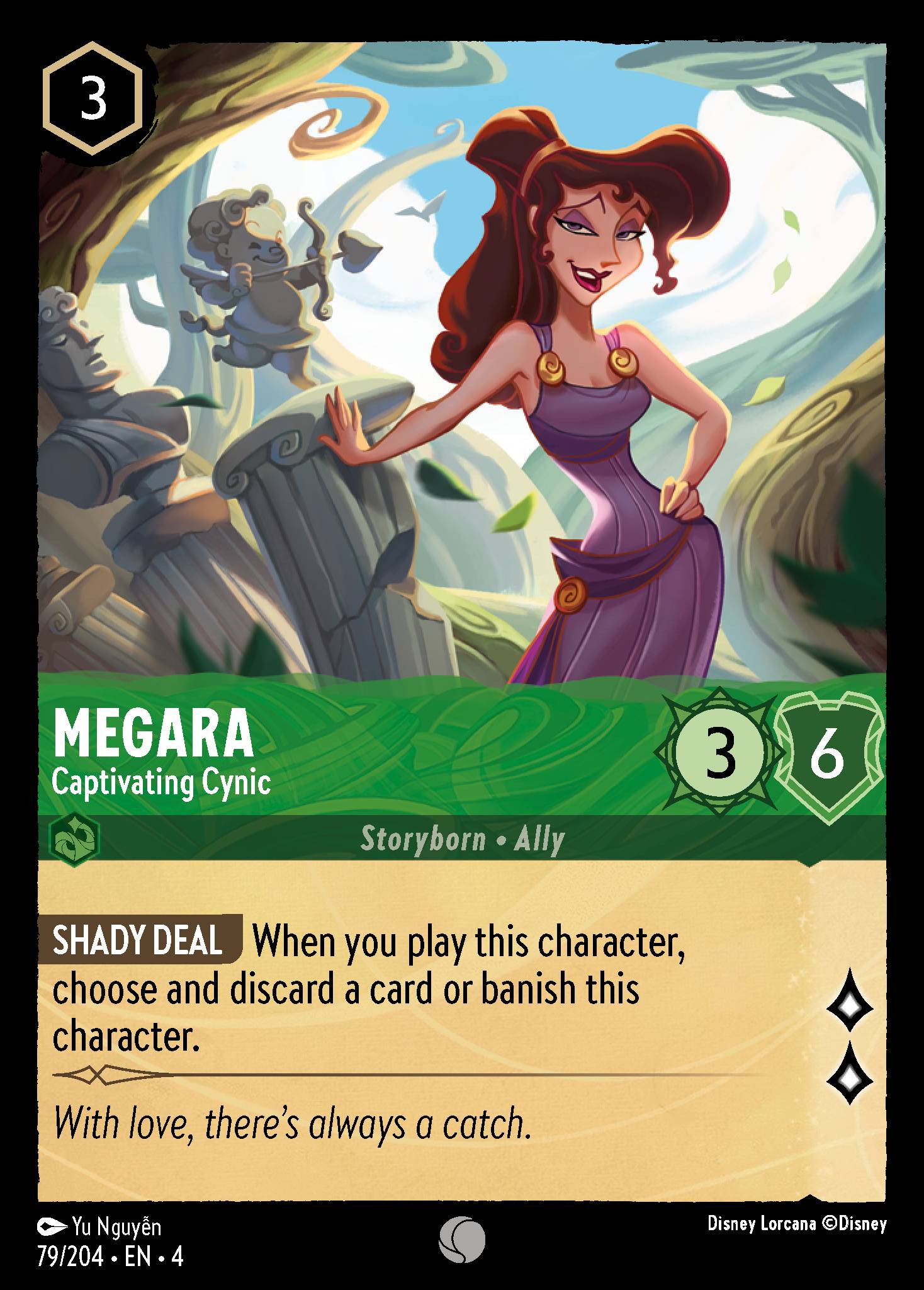 Disney Lorcana Ursula's Return card #79 - Megara - Captivating Cynic (Cold Foil)
