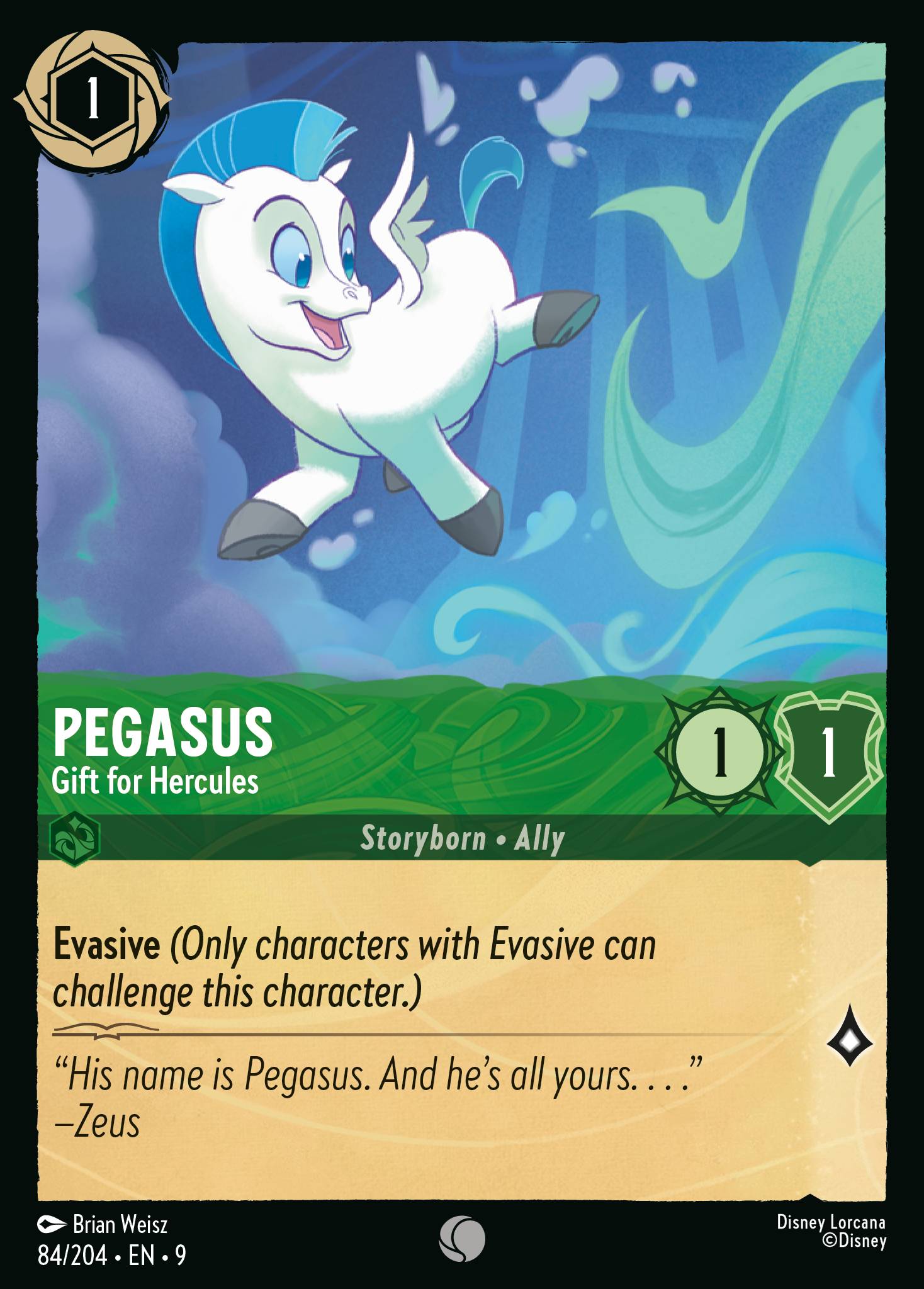 Disney Lorcana Fabled card #84 - Pegasus - Gift for Hercules (Non-Foil)