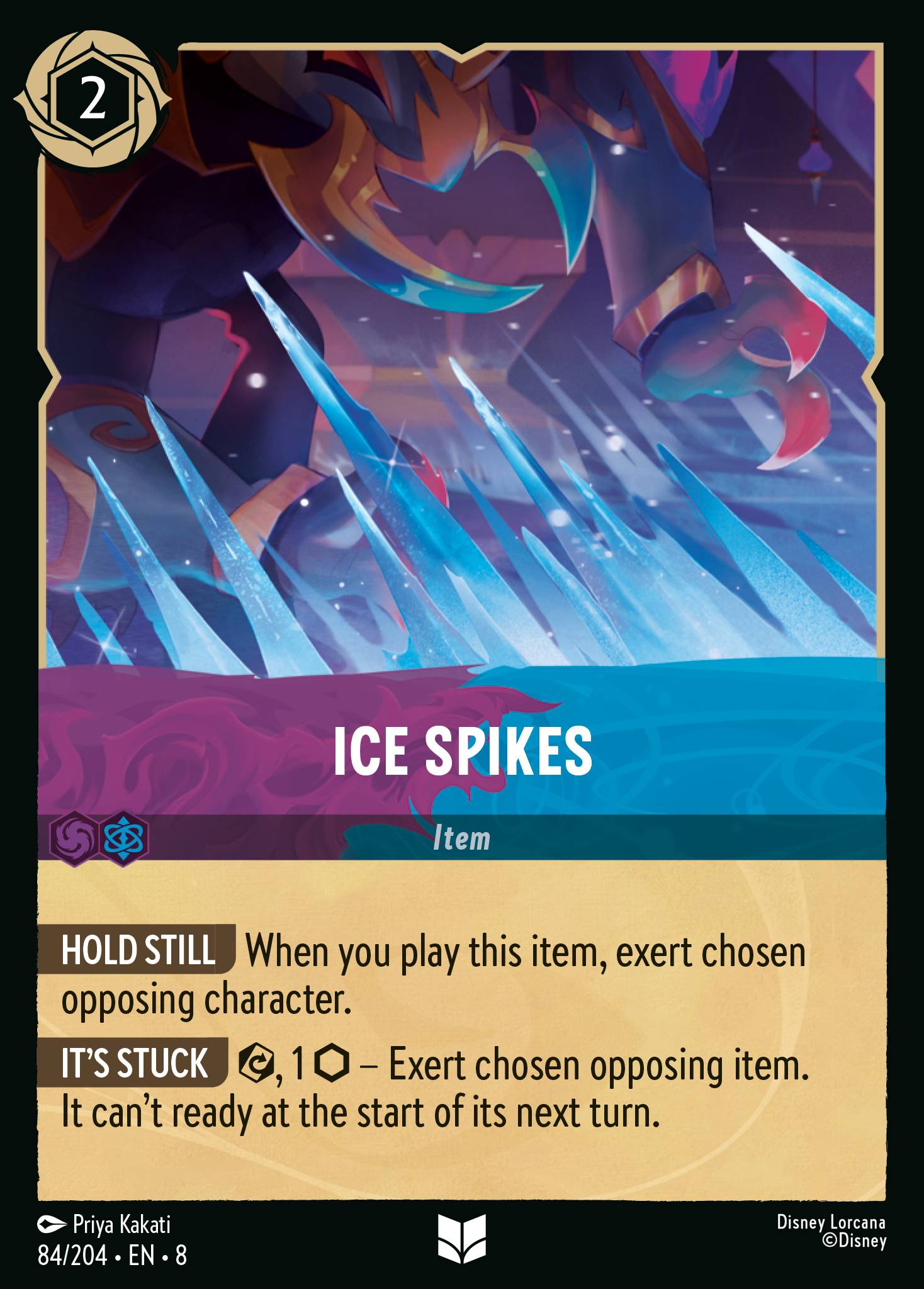 Disney Lorcana The Reign of Jafar card #84 - Ice Spikes (Cold Foil)