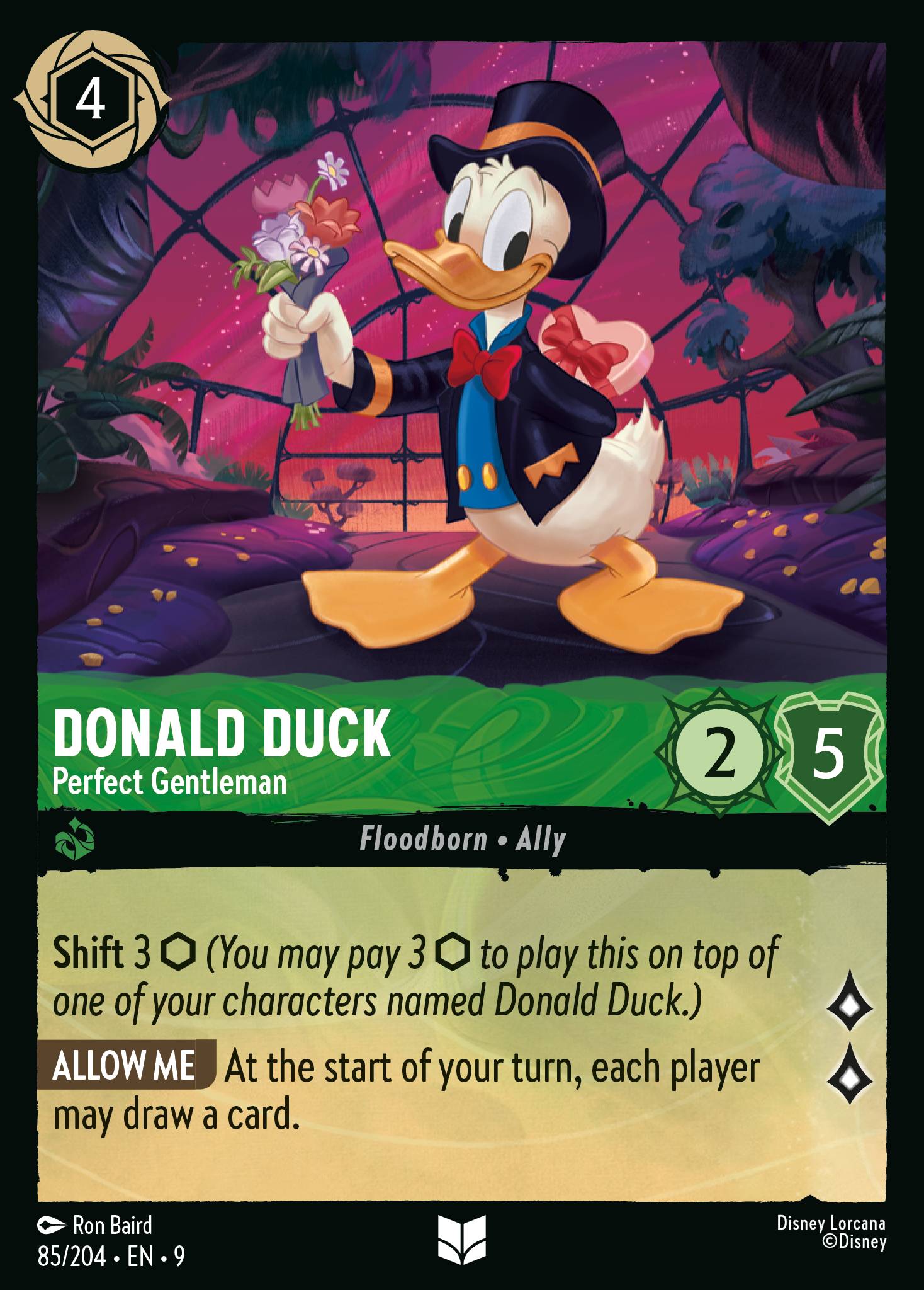 Disney Lorcana Fabled card #85 - Donald Duck - Perfect Gentleman (Non-Foil)