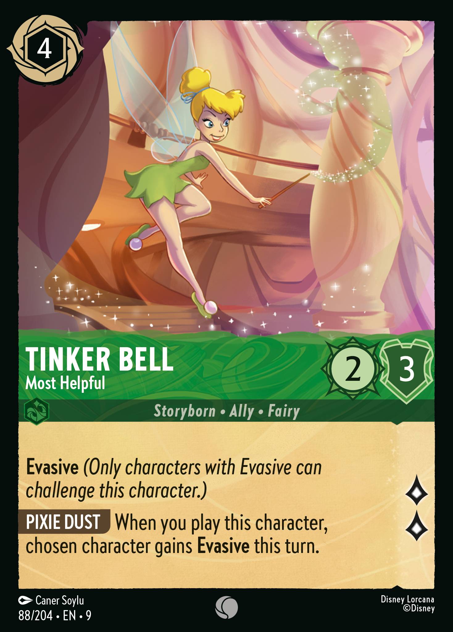 Disney Lorcana Fabled card #88 - Tinker Bell - Most Helpful (Non-Foil)