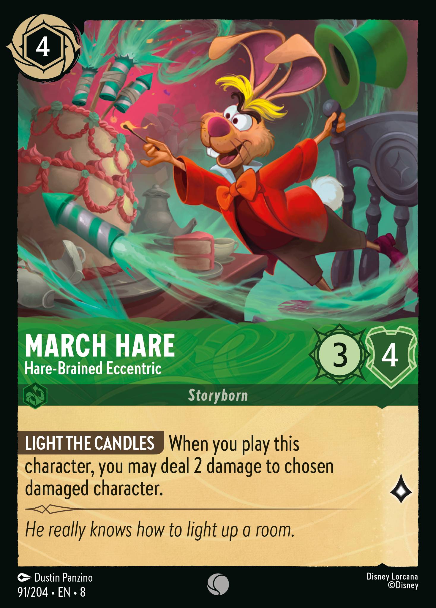 Disney Lorcana The Reign of Jafar card #91 - March Hare - Hare-Brained Eccentric (Cold Foil)