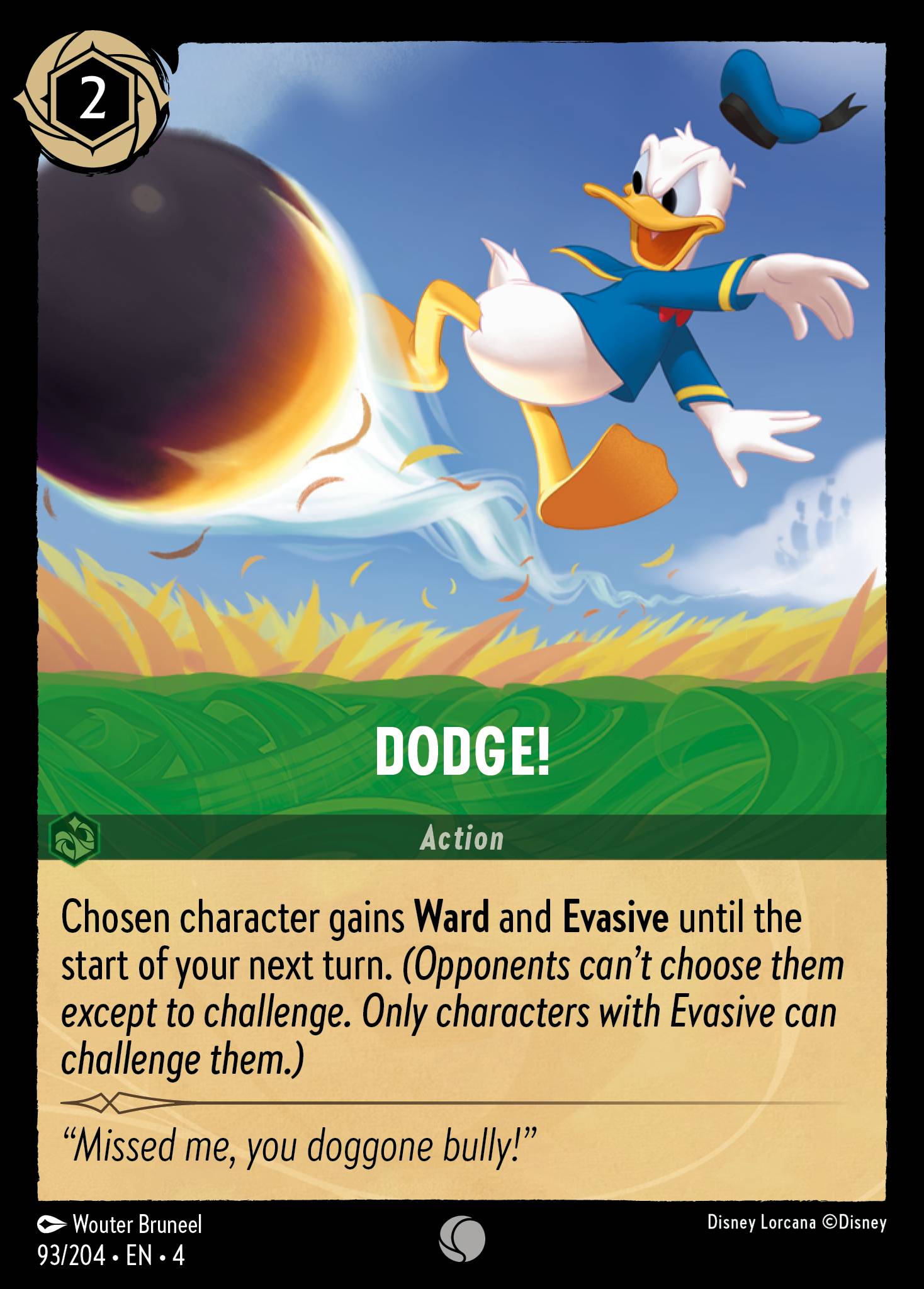 Disney Lorcana Ursula's Return card #93 - Dodge! (Cold Foil)