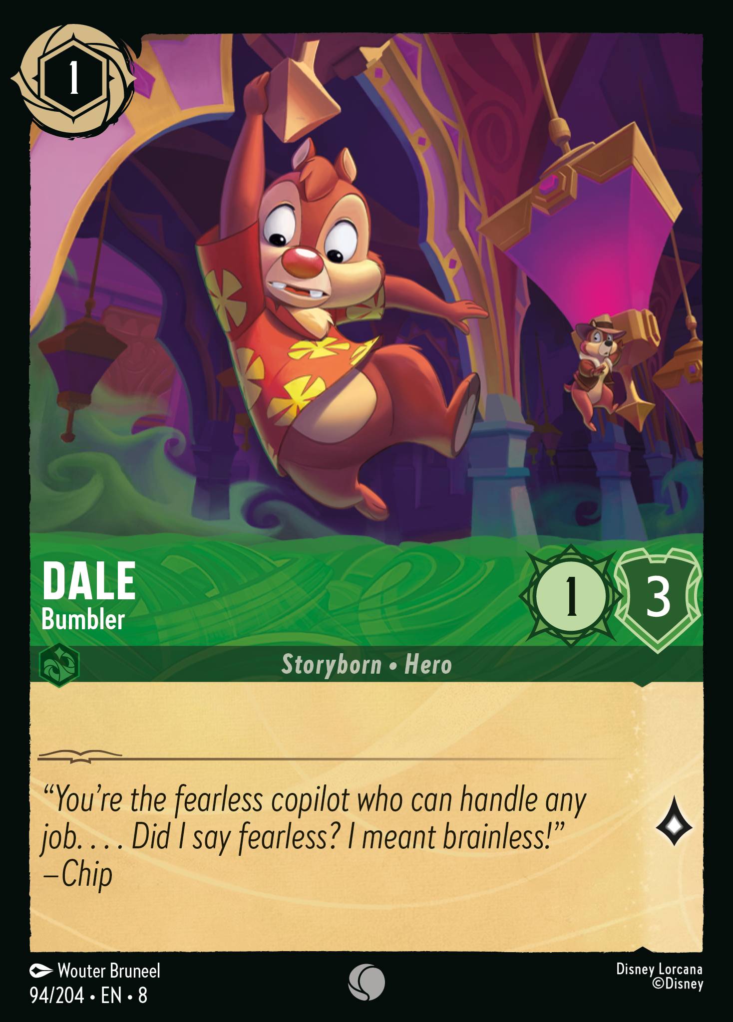 Disney Lorcana The Reign of Jafar card #94 - Dale - Bumbler (Cold Foil)