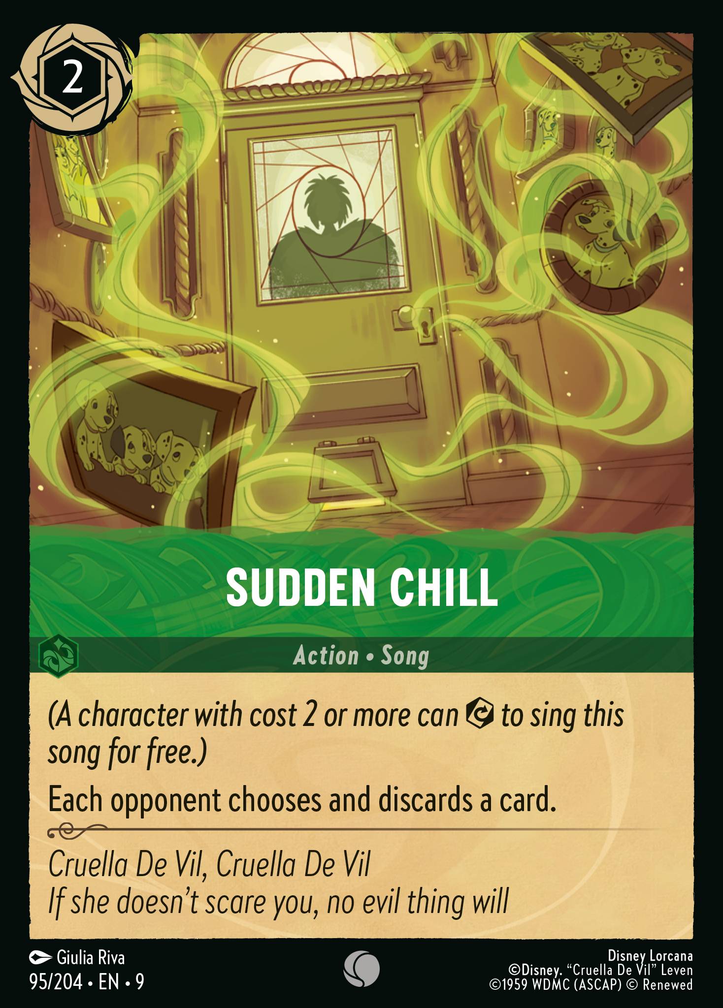 Disney Lorcana Fabled card #95 - Sudden Chill (Non-Foil)