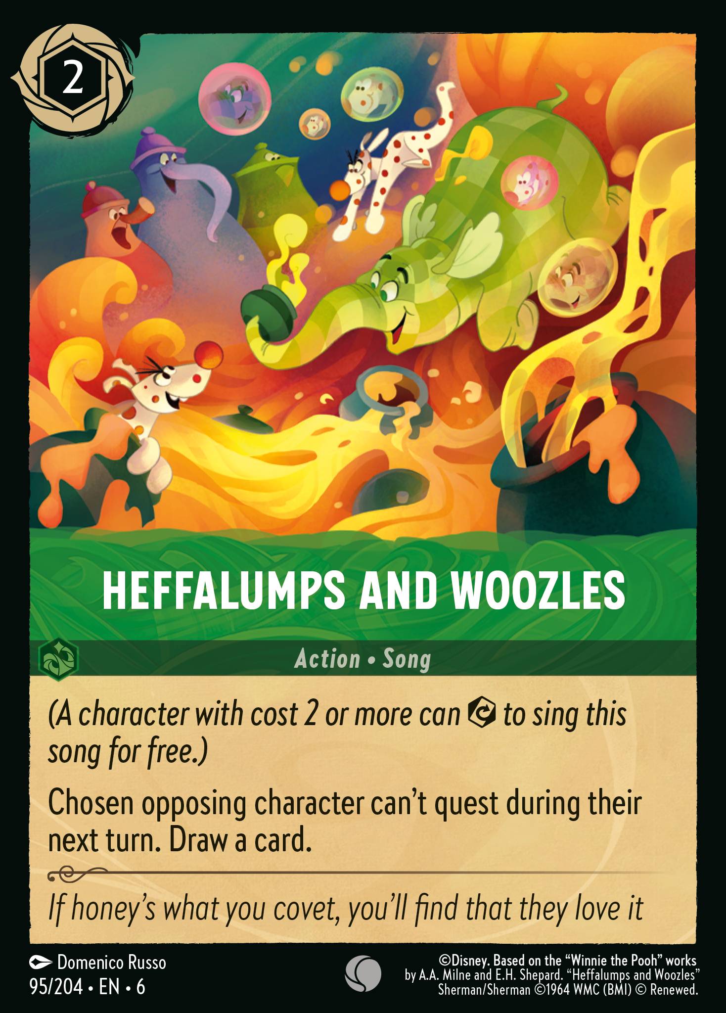 Disney Lorcana Azurite Sea card #95 - Heffalumps and Woozles (Cold Foil)