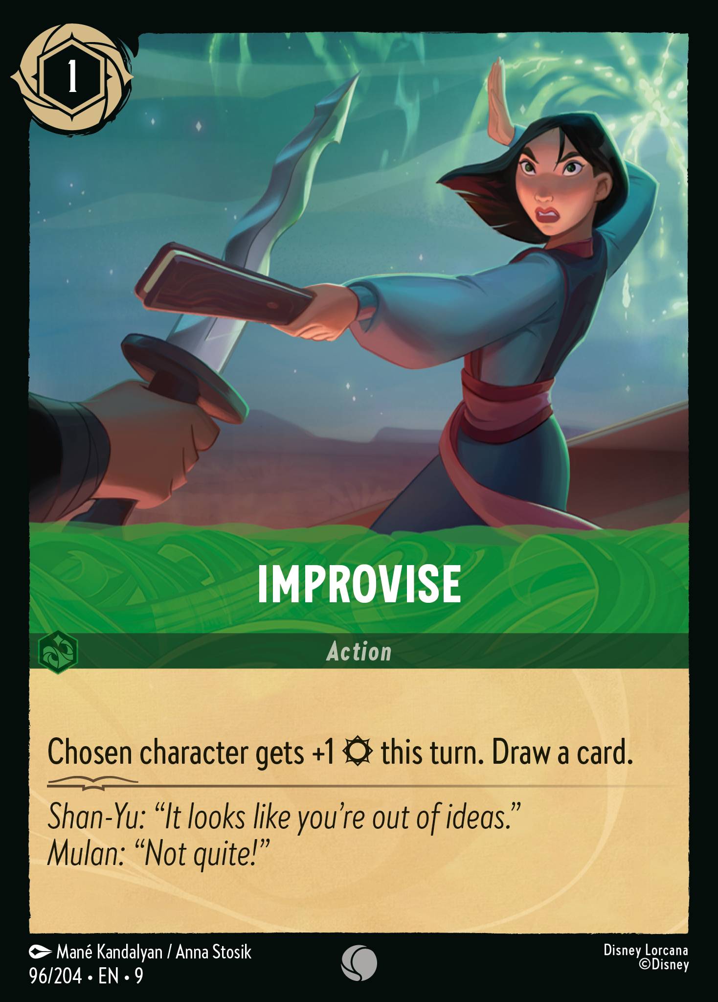 Disney Lorcana Fabled card #96 - Improvise (Non-Foil)