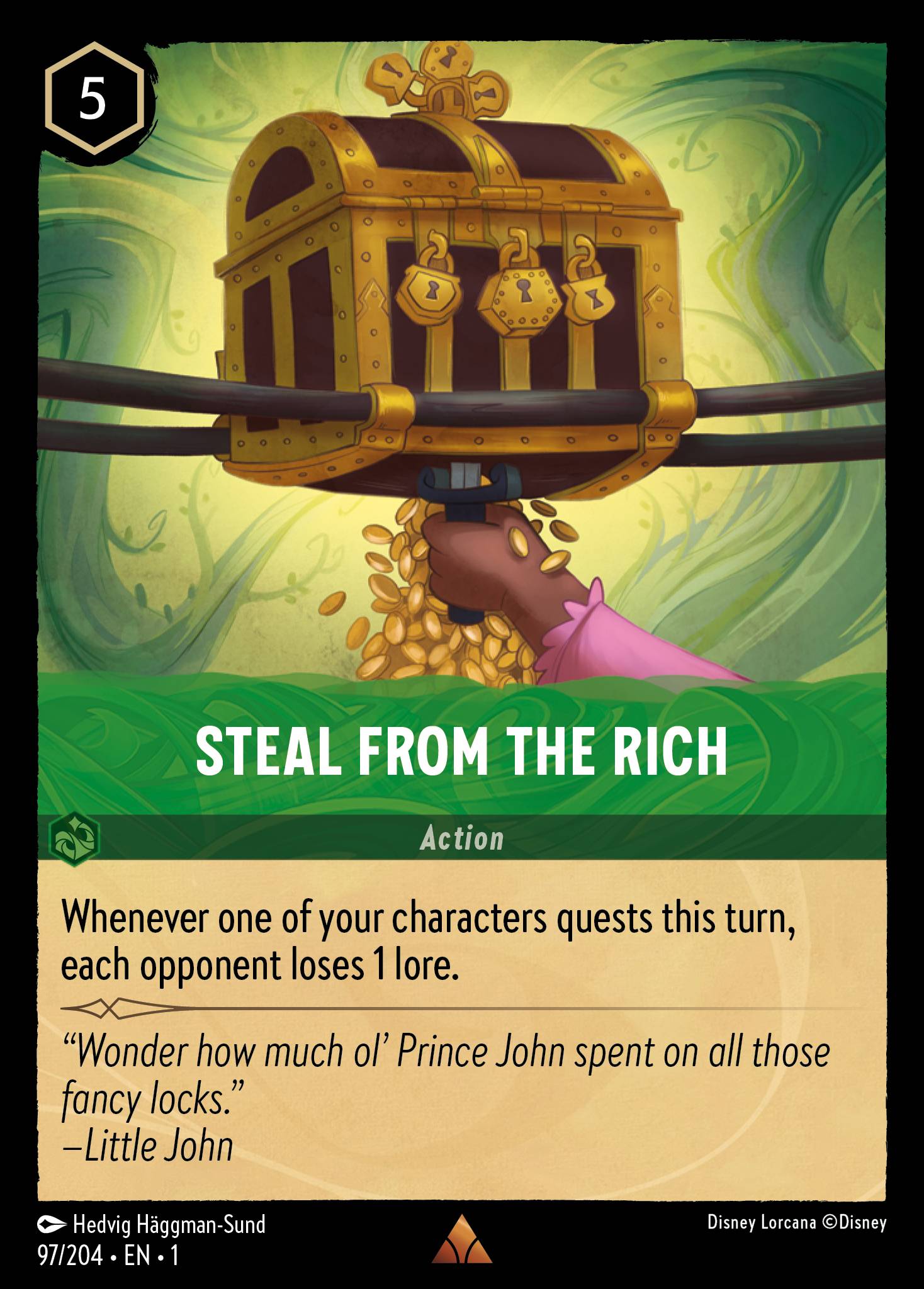 Disney Lorcana The First Chapter card #97 - Steal from the Rich (Cold Foil)