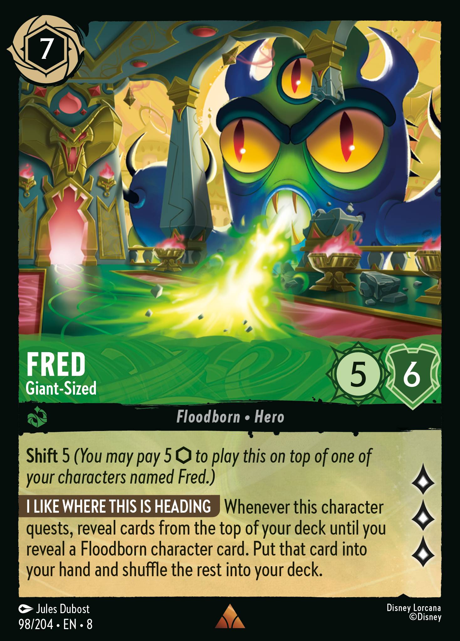 Disney Lorcana The Reign of Jafar card #98 - Fred - Giant-Sized (Cold Foil)