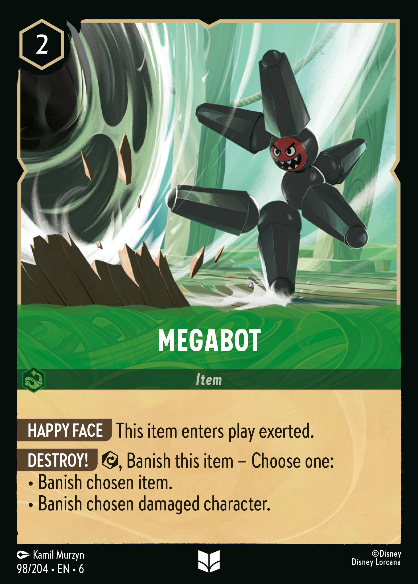 Disney Lorcana Azurite Sea card #98 - MegaBot (Cold Foil)